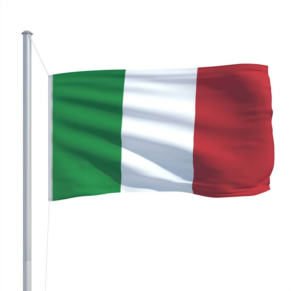 Italy Flag and Pole Aluminium 6,2 m