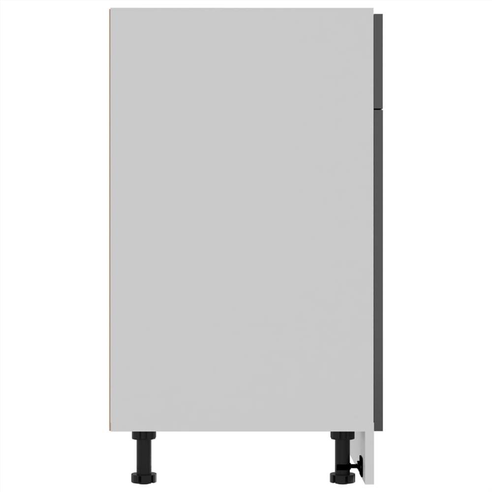 Kitchen Cabinet High Gloss Black 80x46x81.5 cm Chipboard