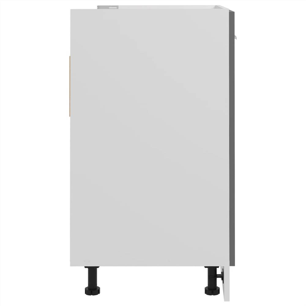 Kitchen Cabinet High Gloss Grey 80x46x81.5 cm Chipboard