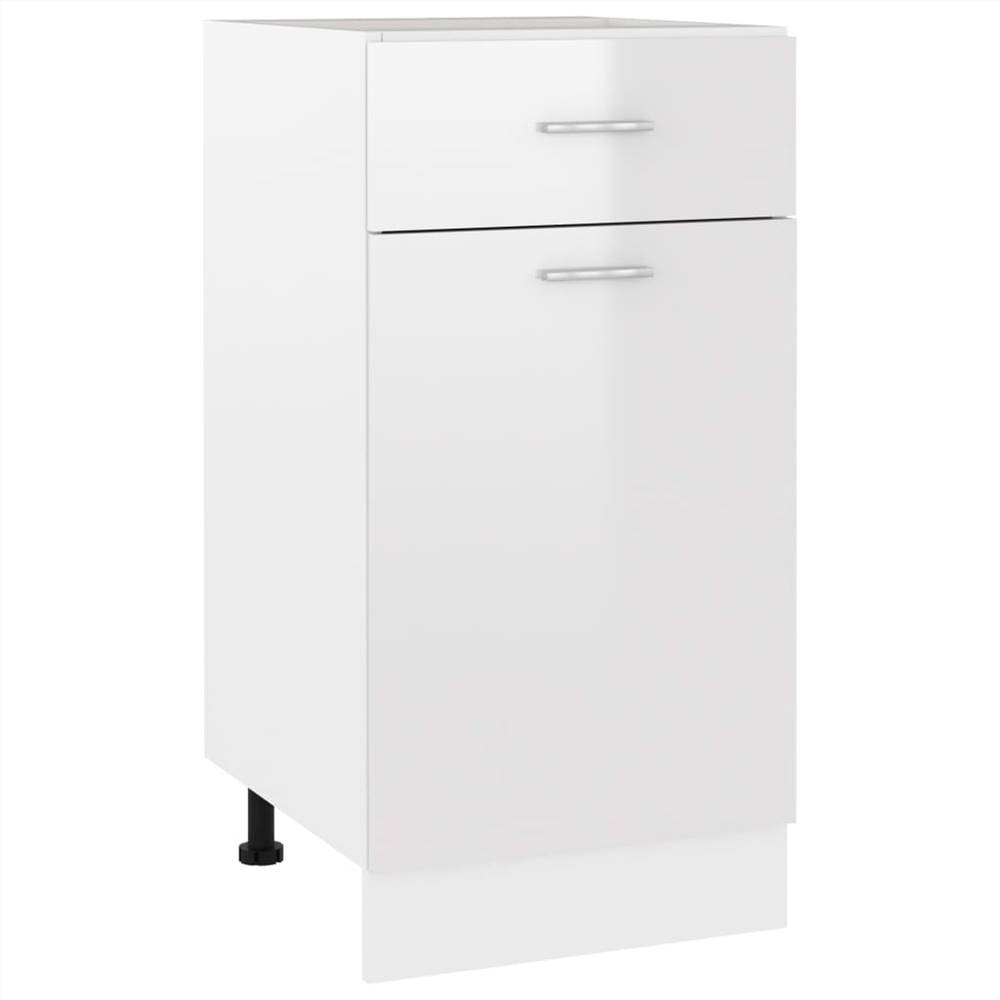 Kitchen Cabinet High Gloss White 40x46x81.5 cm Chipboard