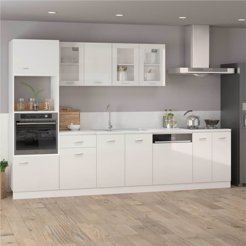 Kitchen Cabinet High Gloss White 40x46x81.5 cm Chipboard