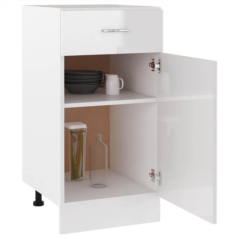 Kitchen Cabinet High Gloss White 40x46x81.5 cm Chipboard