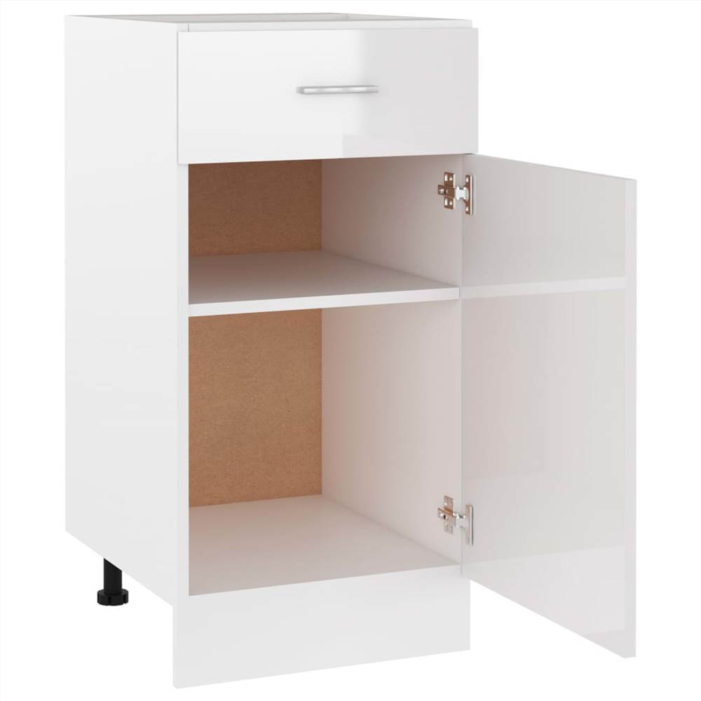 Kitchen Cabinet High Gloss White 40x46x81.5 cm Chipboard