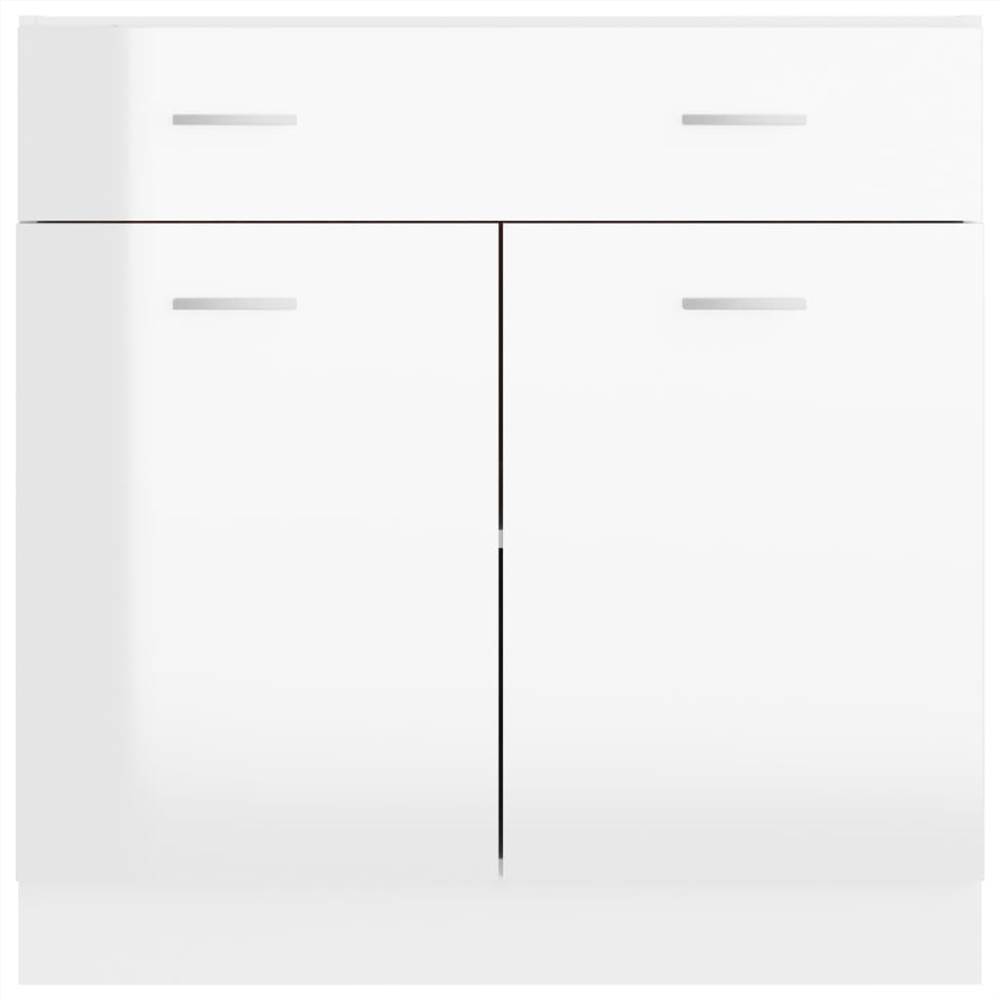 Kitchen Cabinet High Gloss White 80x46x81.5 cm Chipboard