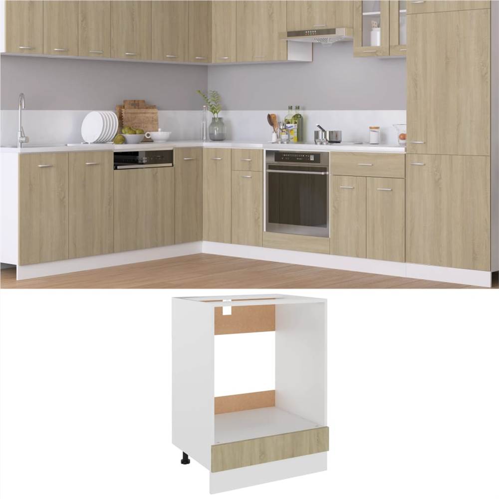 Kitchen Cabinet Sonoma Oak 60x46x81.5 cm Chipboard