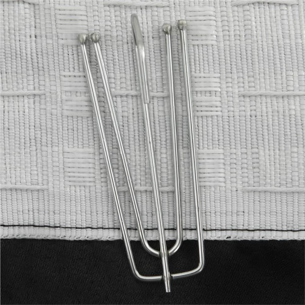 Linen-Look Blackout Curtains with Hooks 2 pcs Black 140x245 cm