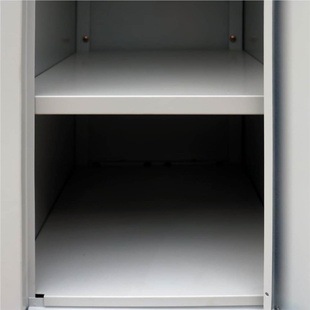 Locker Cabinet with 6 Compartments Steel 90x45x180 cm Grey