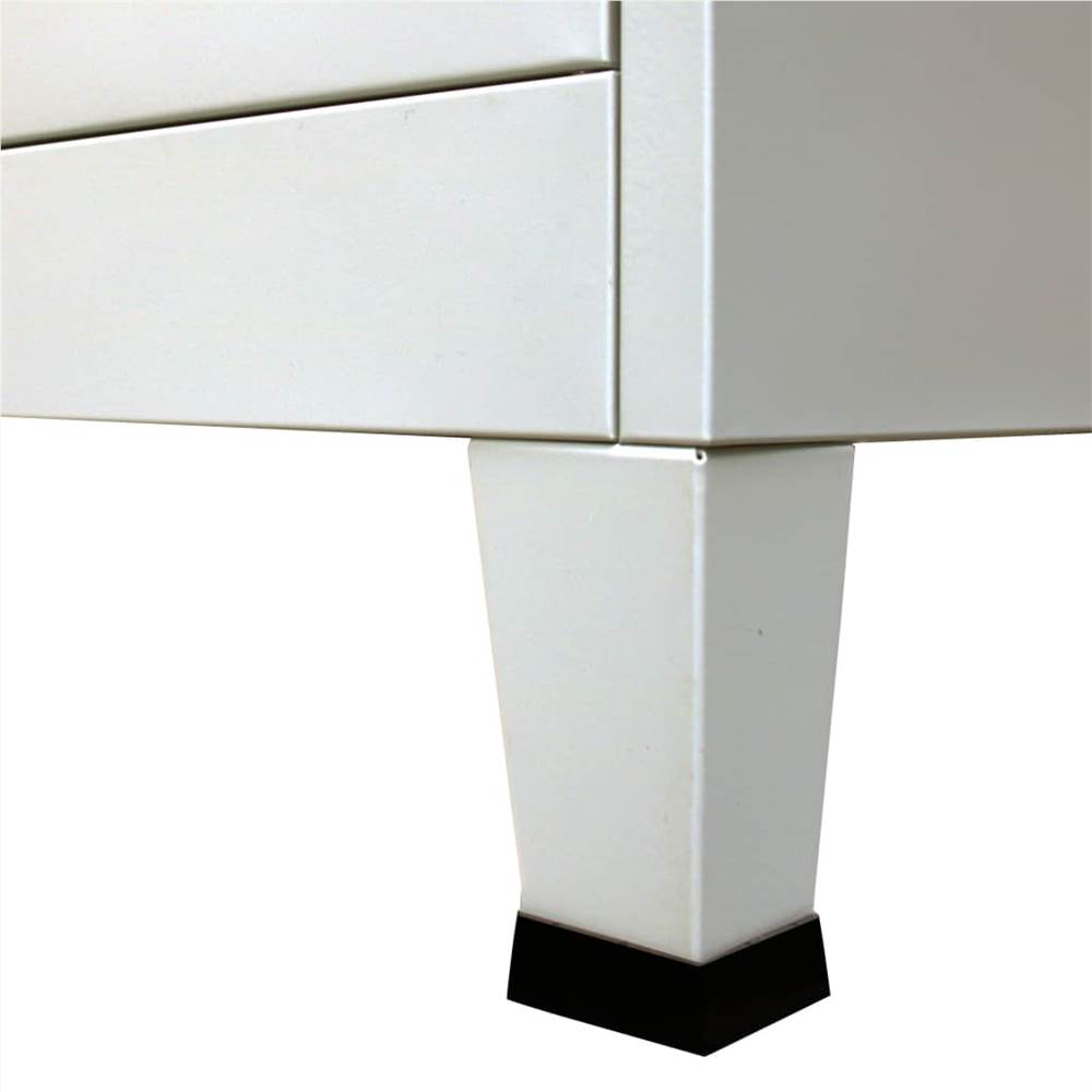 Locker Cabinet with 6 Compartments Steel 90x45x180 cm Grey