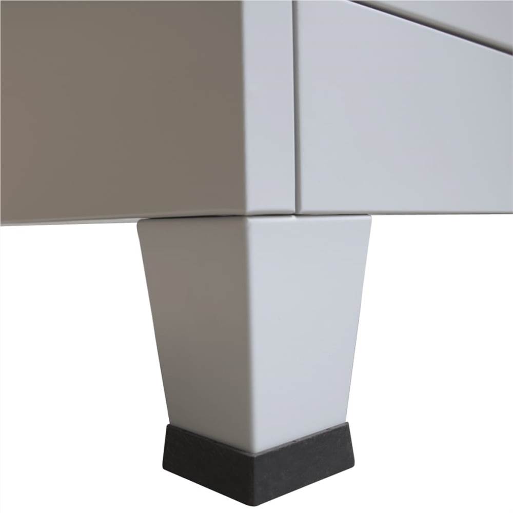 Locker Cabinet with 9 Compartments Steel 90x45x180 cm Grey