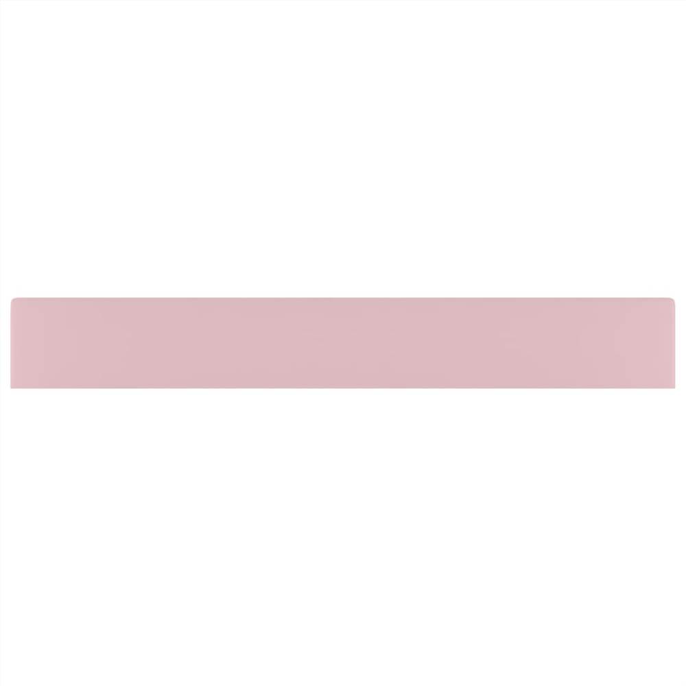 Luxury Basin with Faucet Hole Matt Pink 60x46 cm Ceramic