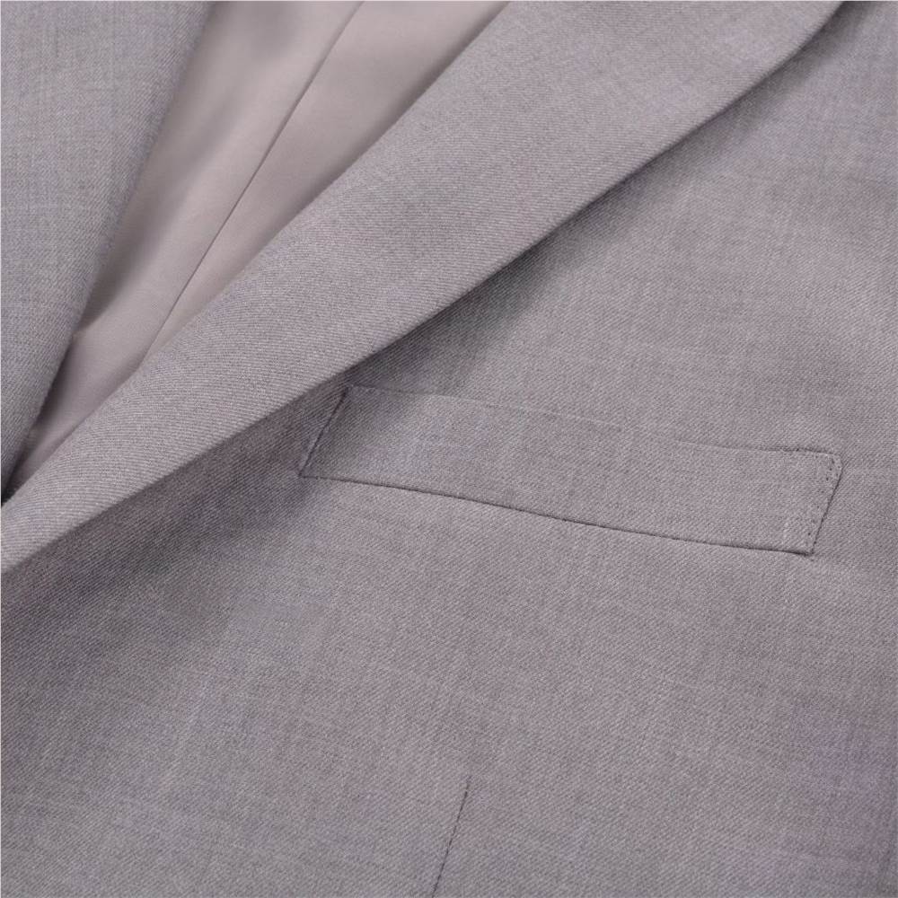 Mens 2 Piece Business Suit Size 46 Light Grey