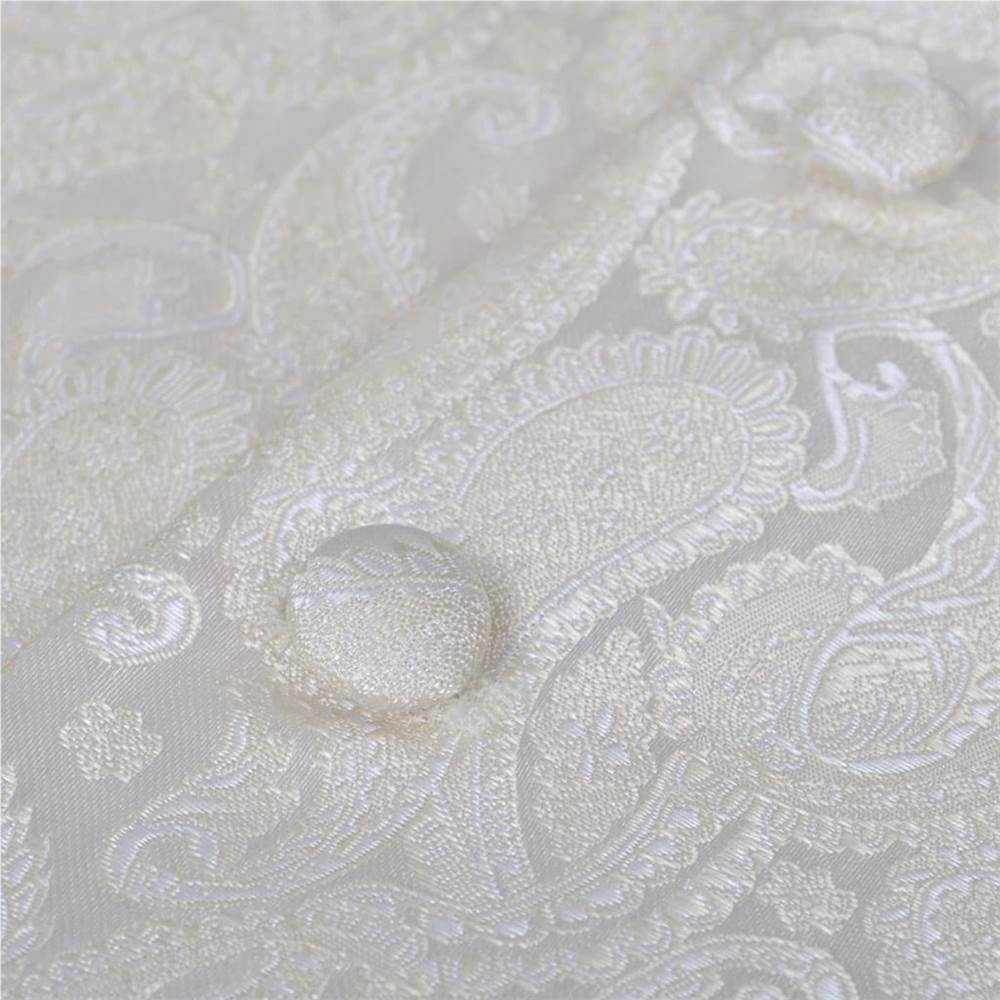 Mens Paisley Wedding Waistcoat Set Size 54 Cream