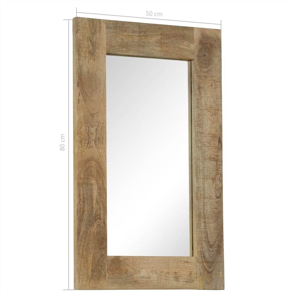 Mirror Solid Mango Wood 50x80 cm