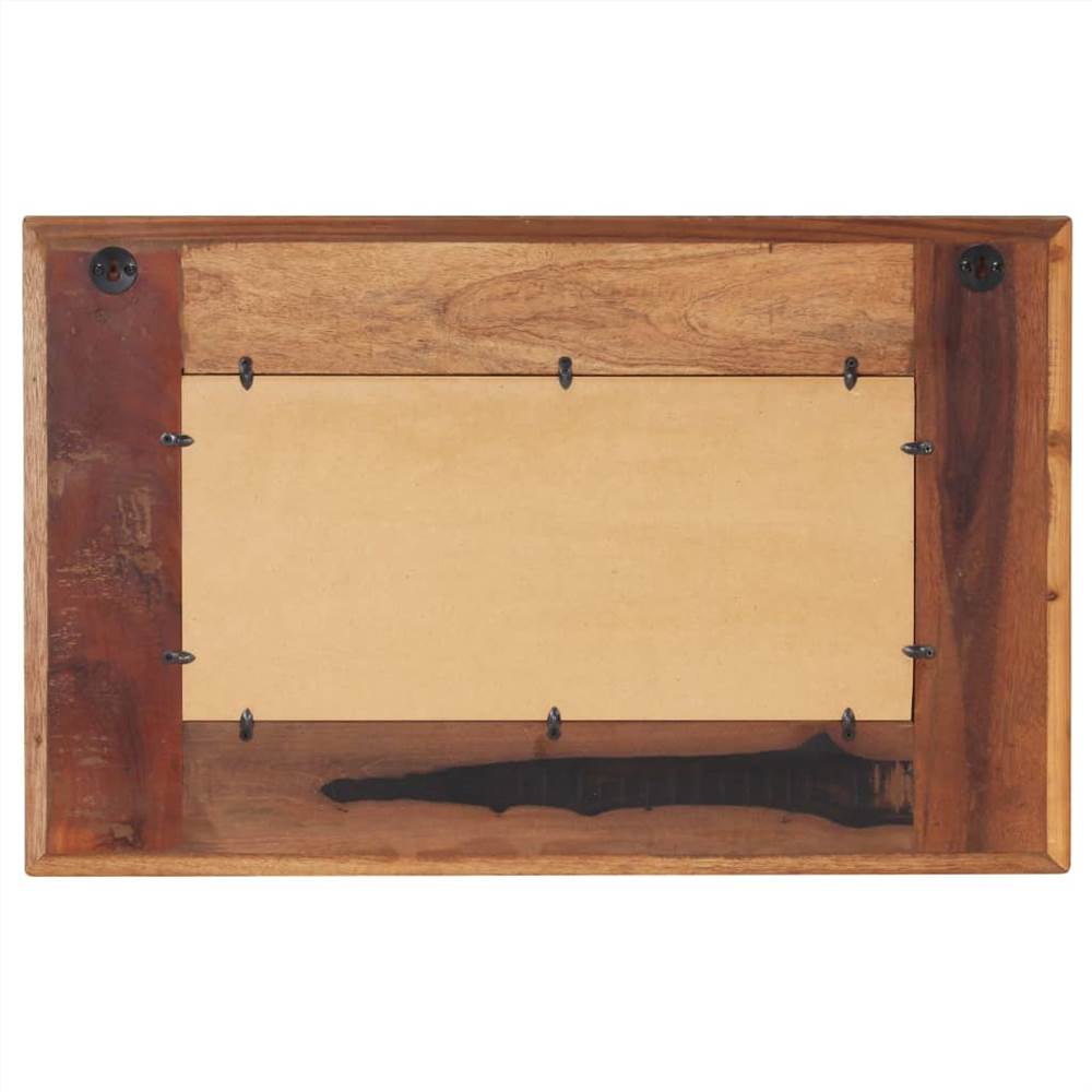 Mirror with Buddha Cladding 80x50 cm Solid Reclaimed Wood