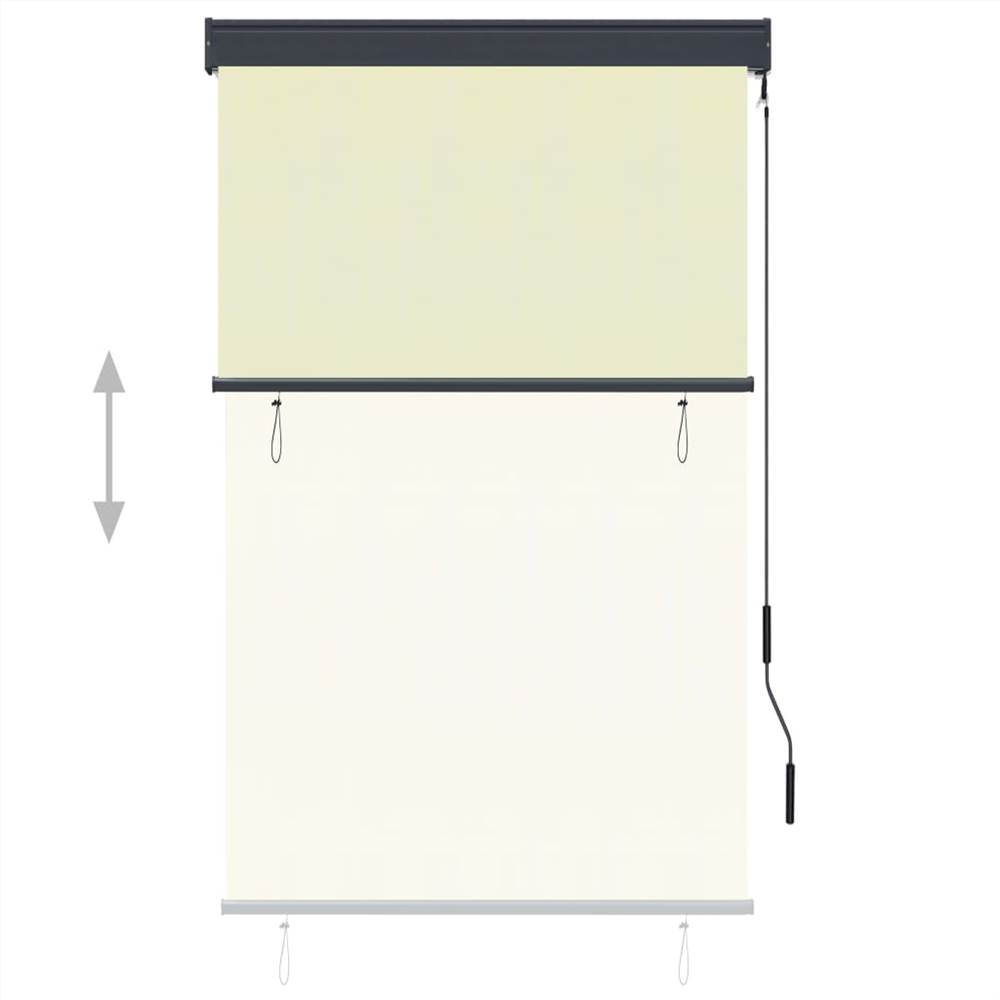 Outdoor Roller Blind 100x250 cm Cream