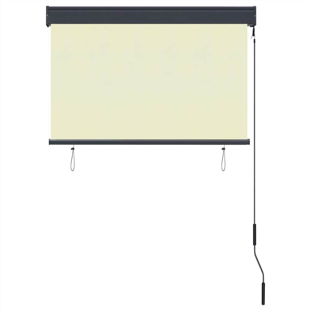 Outdoor Roller Blind 100x250 cm Cream