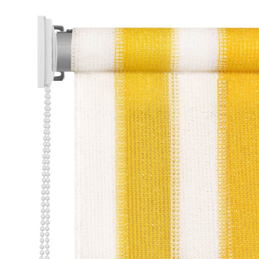 Outdoor Roller Blind 300x230 cm Yellow and White Stripe