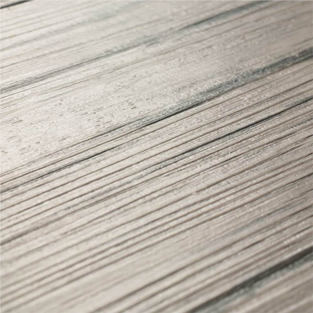 PVC Flooring Planks 4.46 m² 3 mm Light Grey