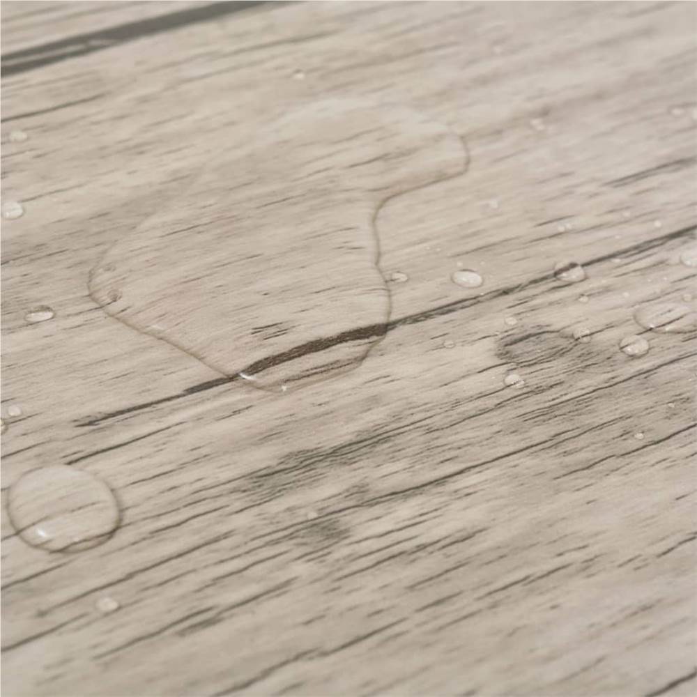 PVC Flooring Planks 4.46 m² 3 mm Light Grey