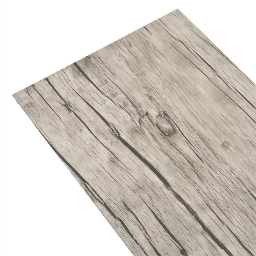 PVC Flooring Planks 4.46 m² 3 mm Light Grey
