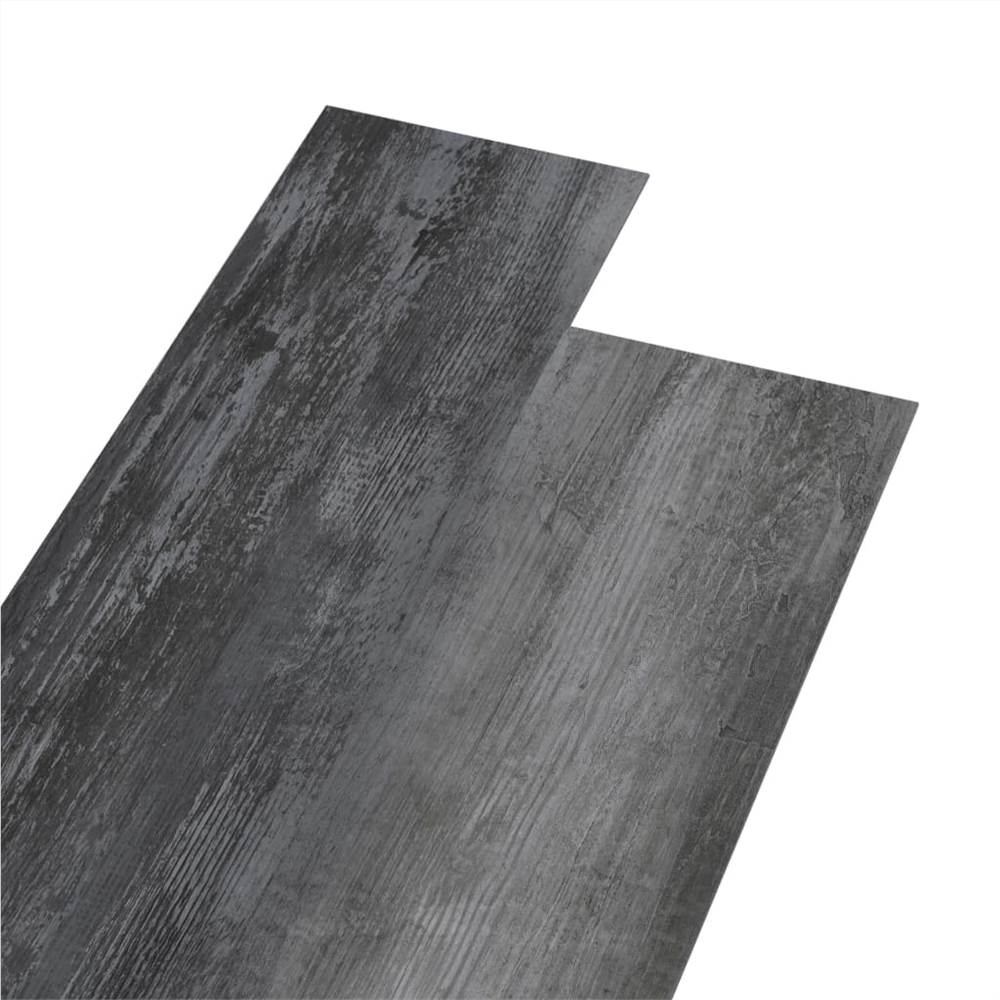 PVC Flooring Planks 4.46 m² 3 mm Shiny Grey