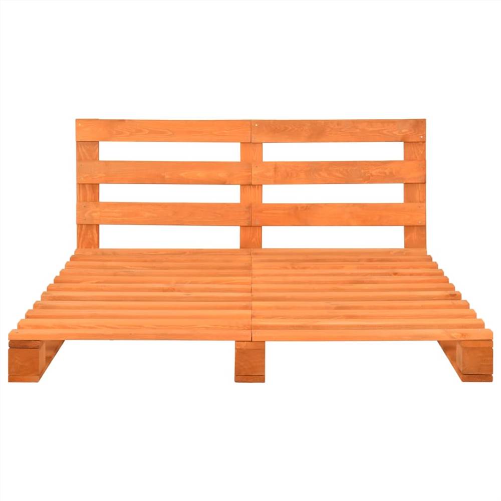 Pallet Bed Frame Brown Solid Pine Wood 120x200 cm