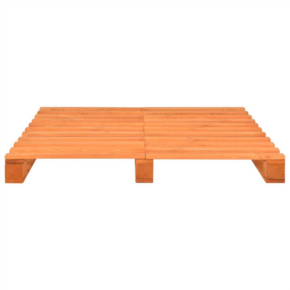Pallet Bed Frame Brown Solid Pine Wood 140x200 cm
