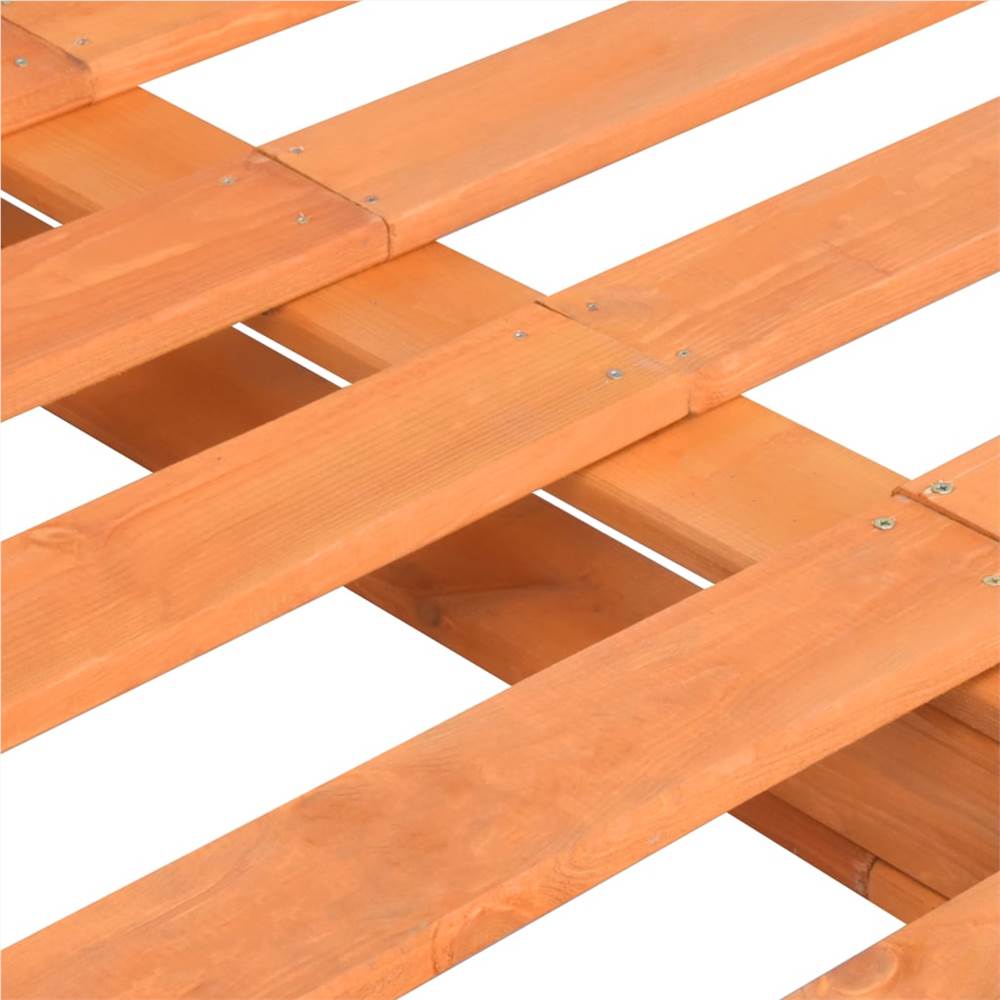 Pallet Bed Frame Brown Solid Pine Wood 140x200 cm