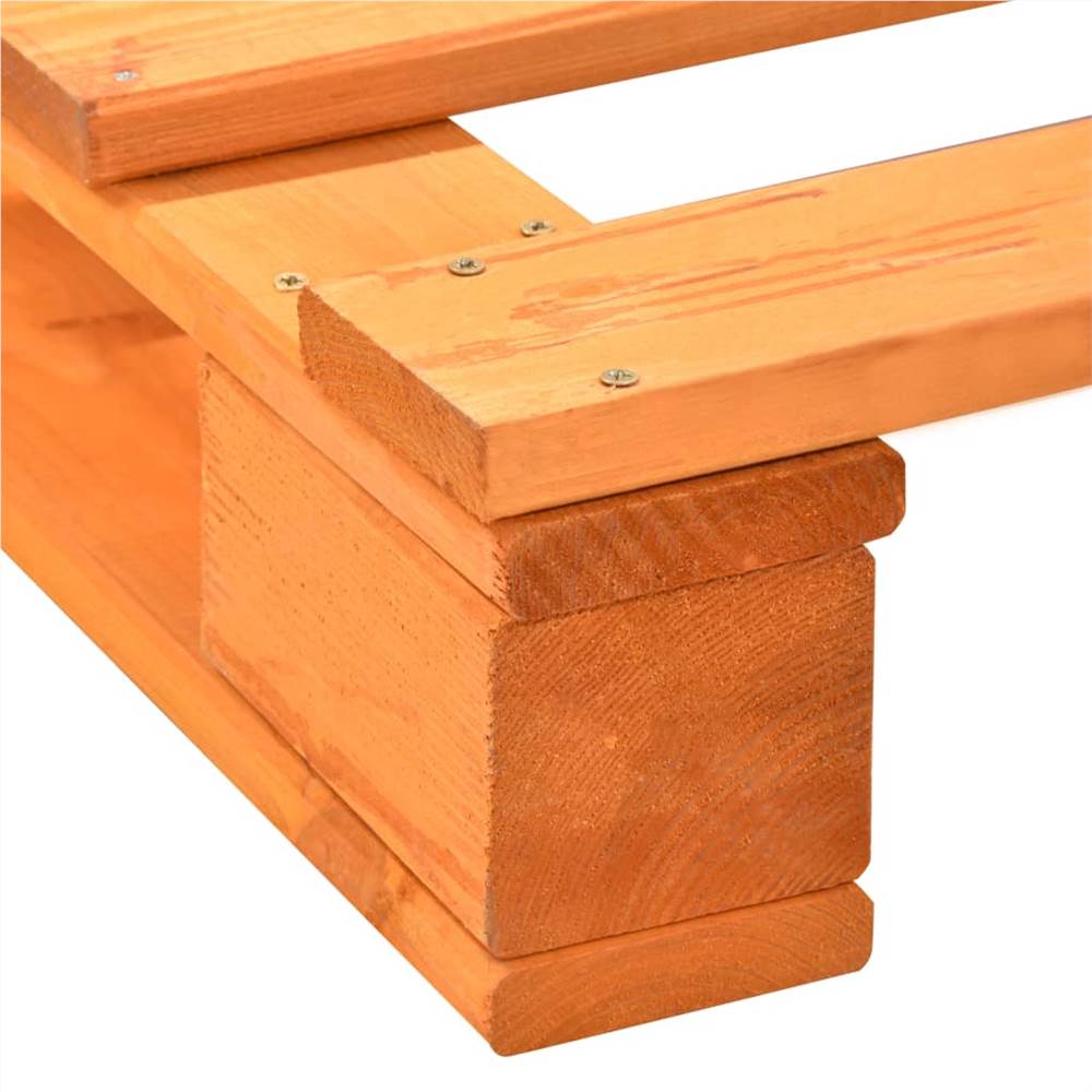 Pallet Bed Frame Brown Solid Pine Wood 140x200 cm