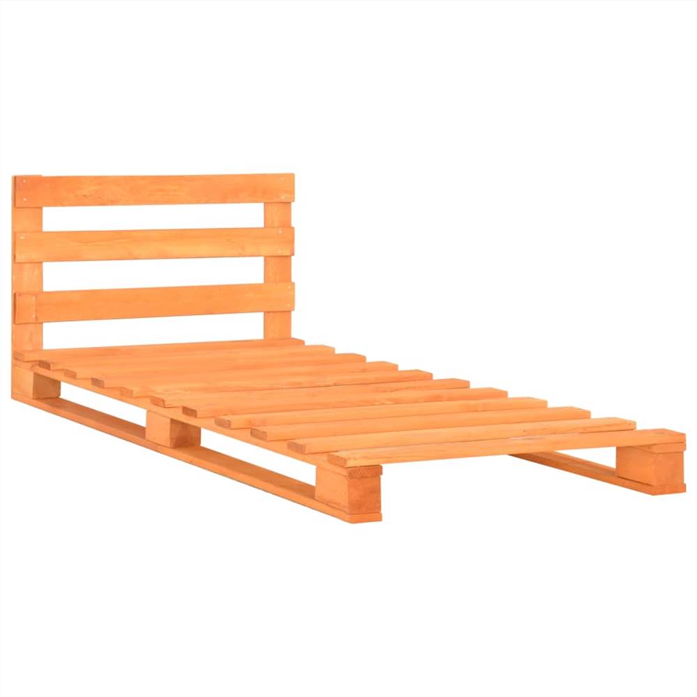 Pallet Bed Frame Brown Solid Pine Wood 90x200 cm