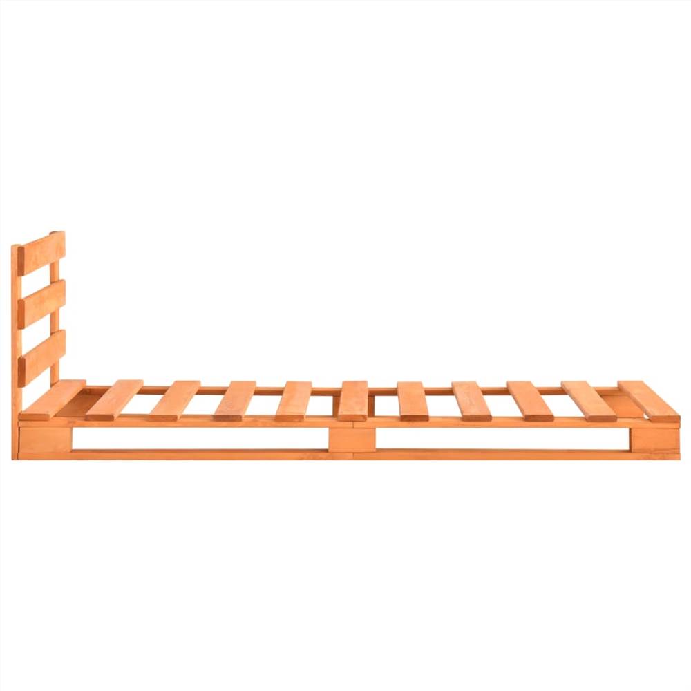 Pallet Bed Frame Brown Solid Pine Wood 90x200 cm