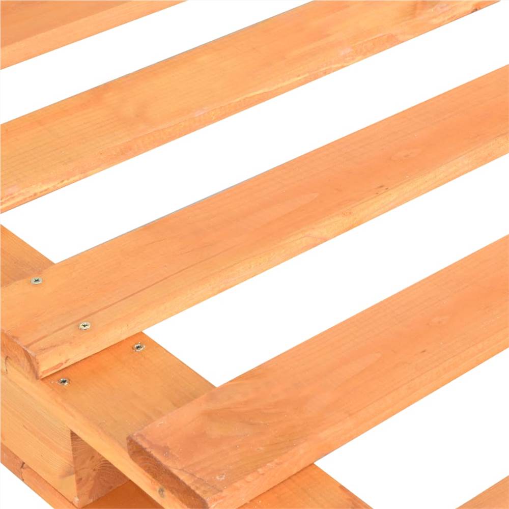Pallet Bed Frame Brown Solid Pine Wood 90x200 cm