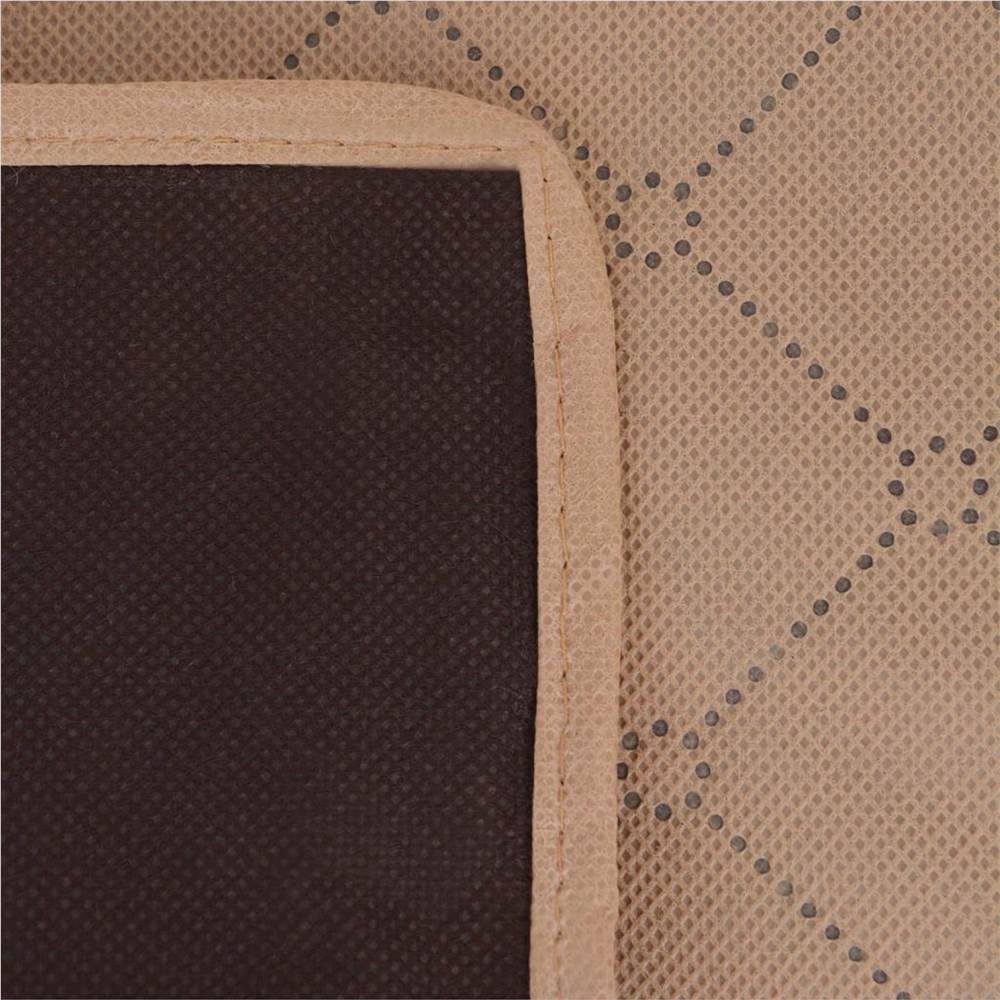 Picnic Blanket Beige and Brown 100x150 cm