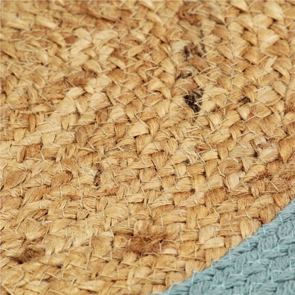 Placemats 4 pcs Natural and Green 38 cm Jute and Cotton