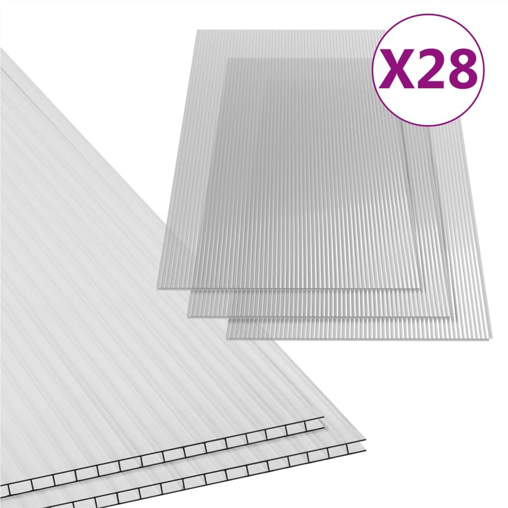 Polycarbonate Sheets 28 pcs 4 mm 121x60 cm