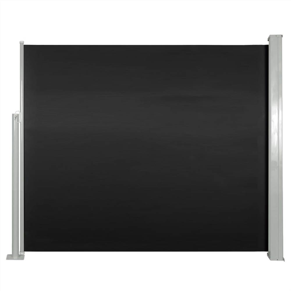 Retractable Side Awning 120 x 300 cm Black