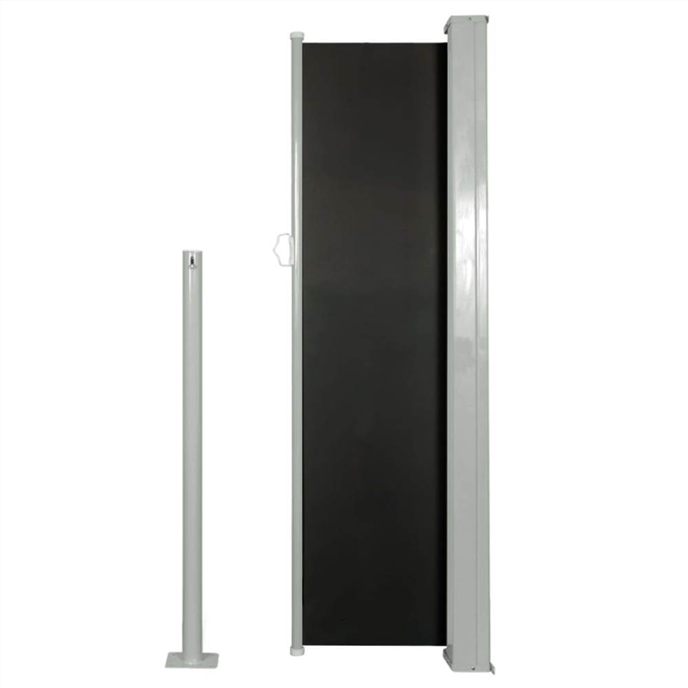 Retractable Side Awning 120 x 300 cm Black