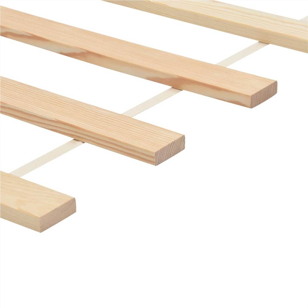 Roll-up Bed Base with 11 Slats 80x200 cm Solid Pinewood