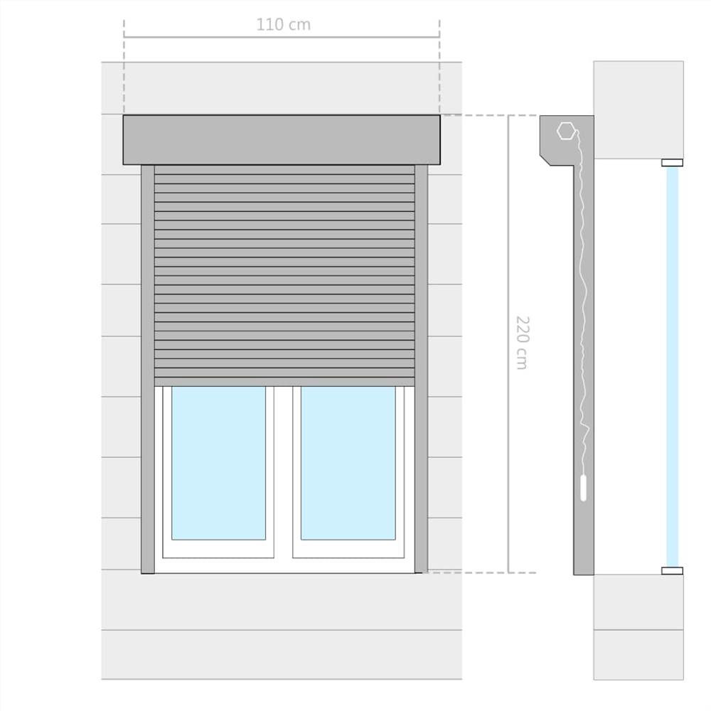 Roller Shutter Aluminium 110x220 cm Anthracite