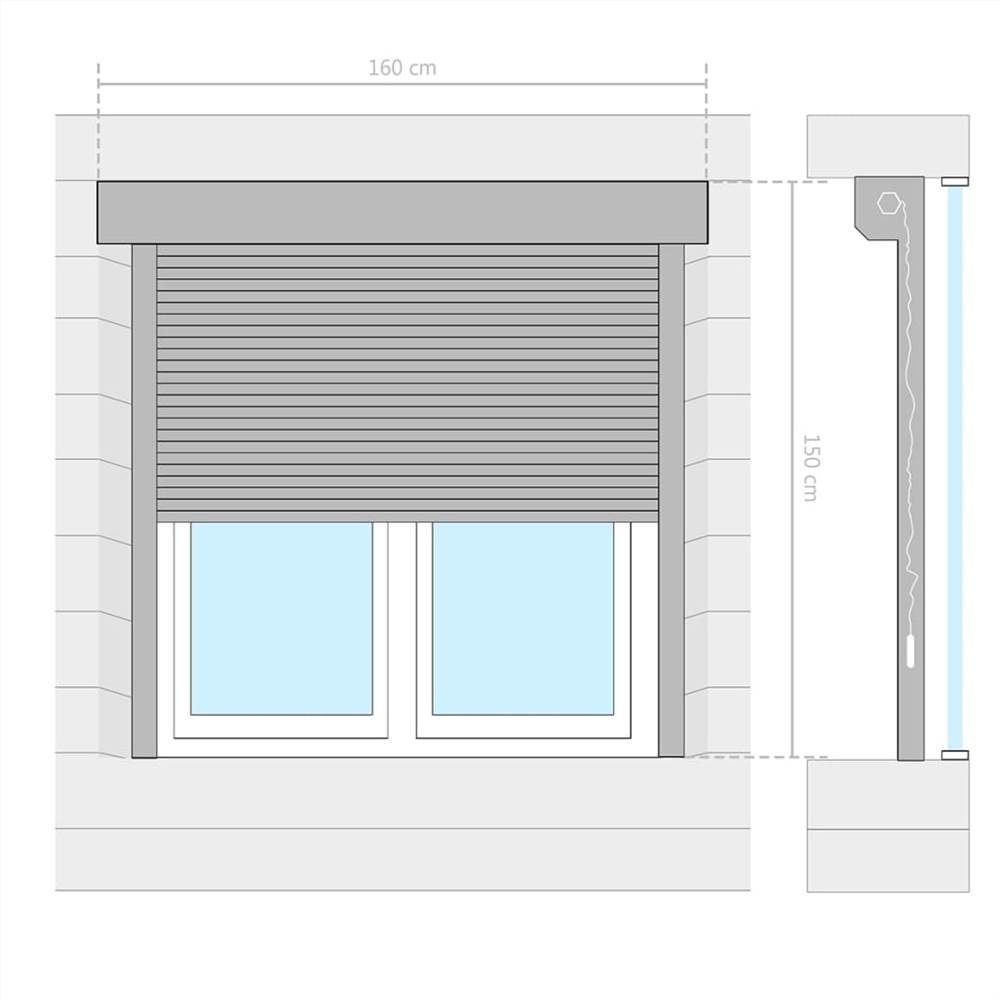 Roller Shutter Aluminium 160x150 cm White