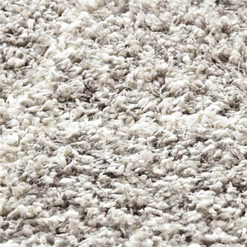 Rug Berber Shaggy PP Sand and Beige 80x150 cm