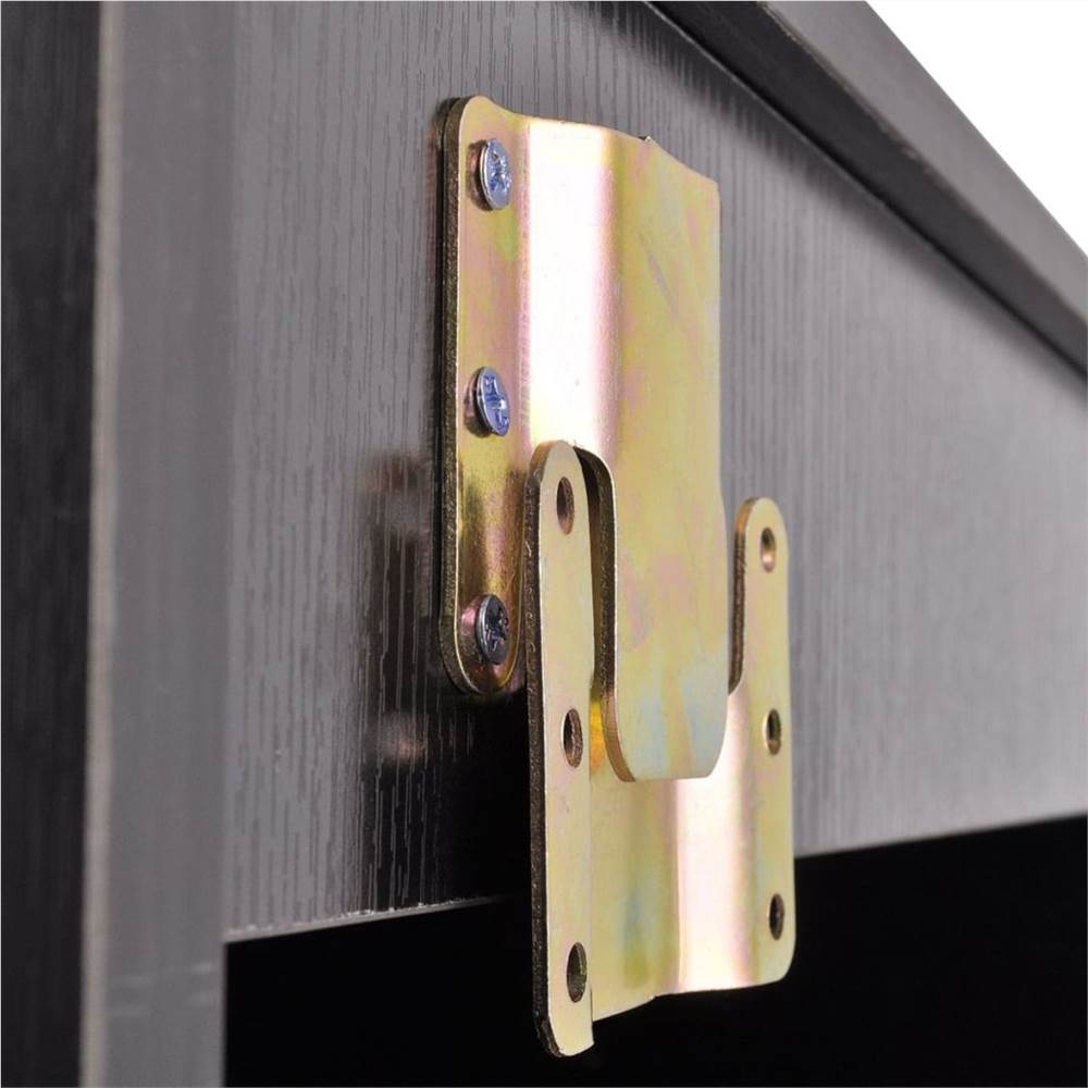 Seven Piece Bathroom Furniture and Basin Set Black