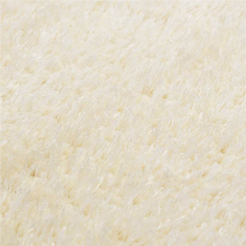 Shaggy Area Rug 140x200 cm Cream
