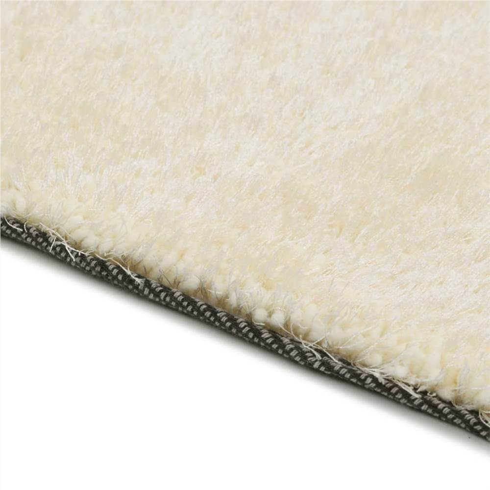 Shaggy Area Rug 140x200 cm Cream