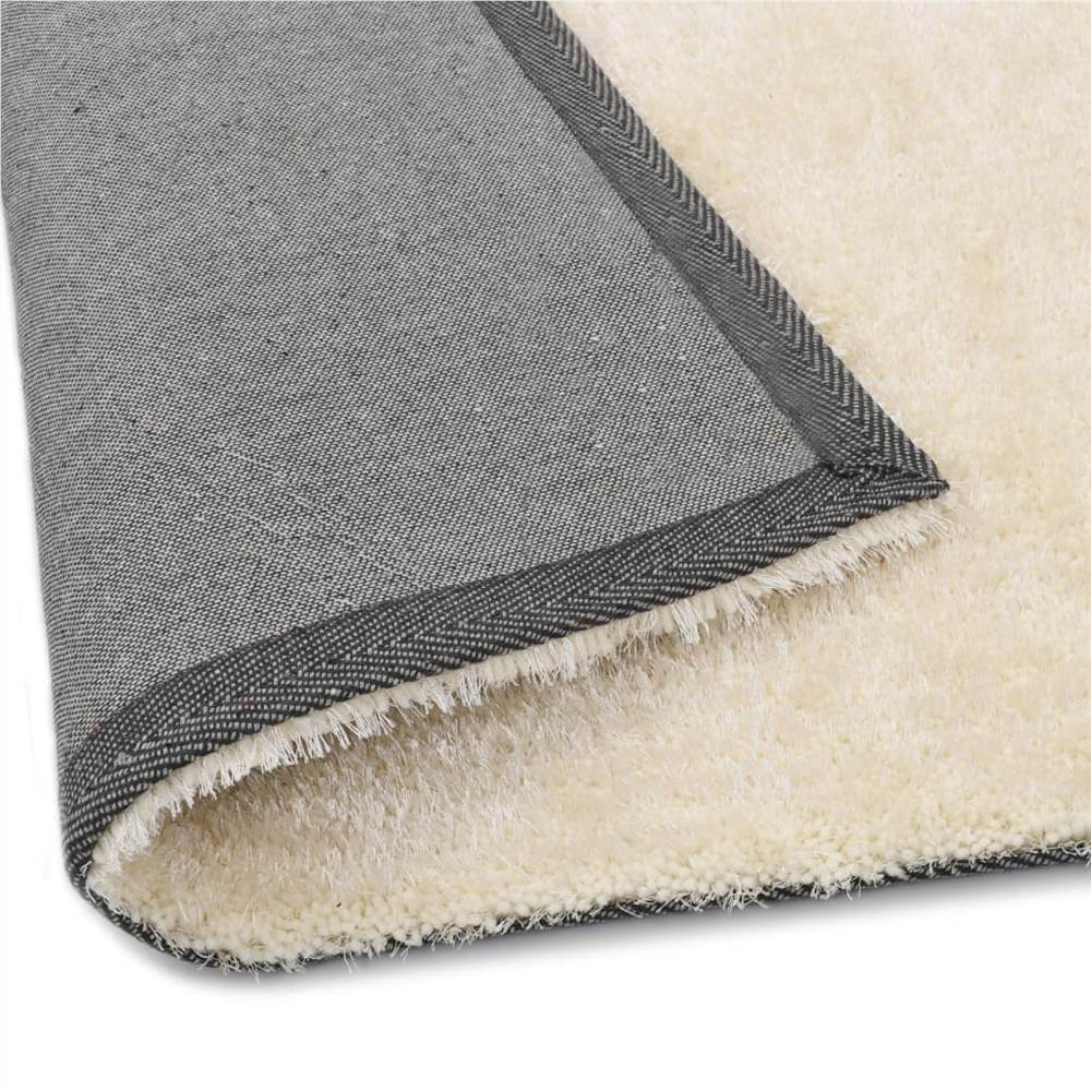 Shaggy Area Rug 140x200 cm Cream