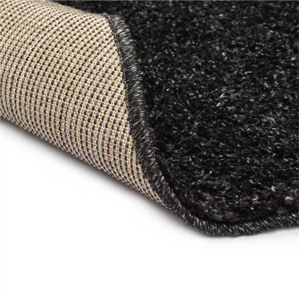 Shaggy Area Rug 160 cm Anthracite