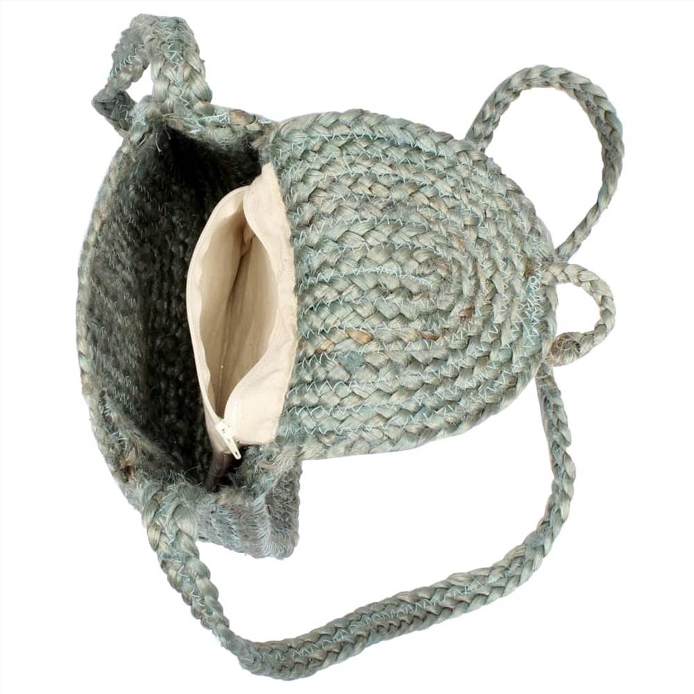 Shoulder Bag Green Handmade Jute