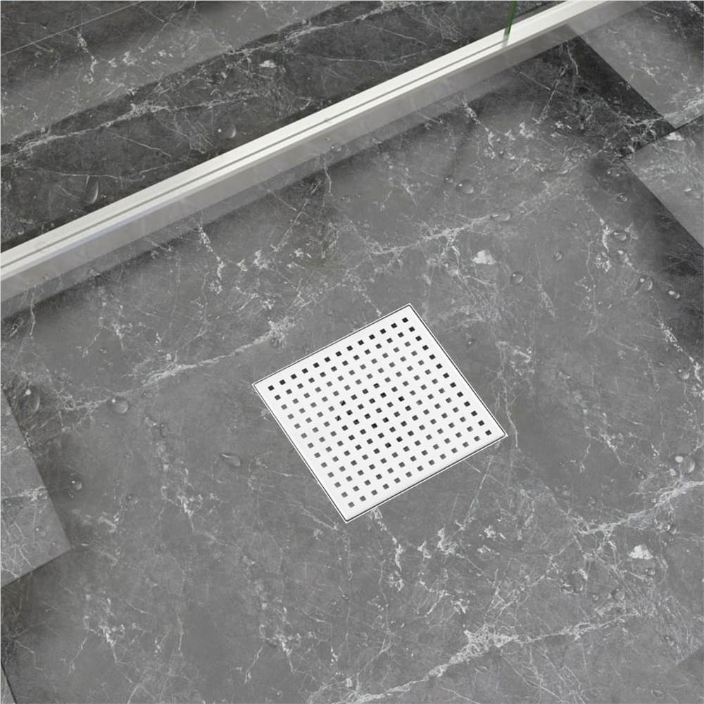 Shower Drain 20x20 cm Stainless Steel