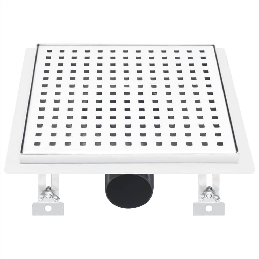 Shower Drain 20x20 cm Stainless Steel