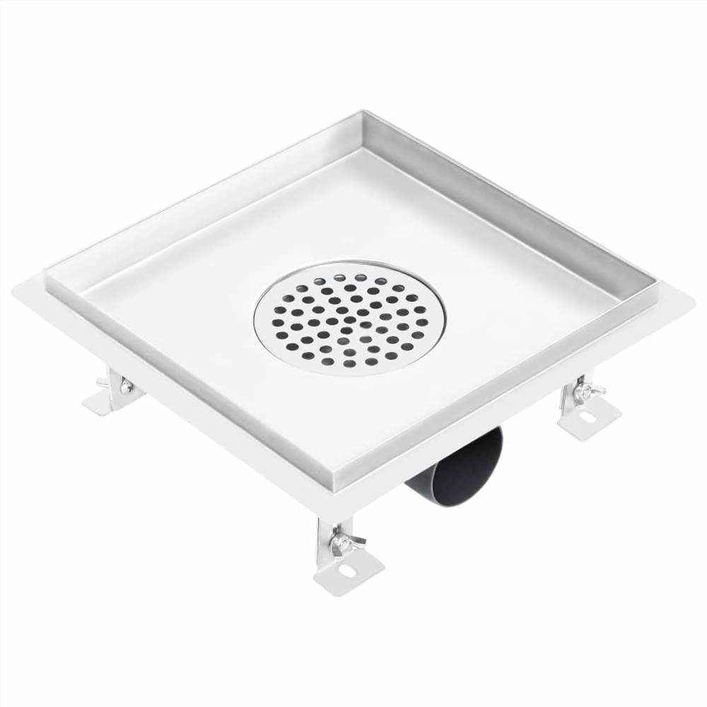 Shower Drain 20x20 cm Stainless Steel